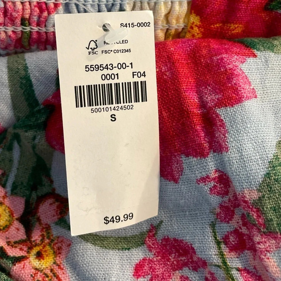 NWT Old Navy (2022) Twist Front Crop Jumpsuit in Multi Floral Size Small - Picture 5 of 12